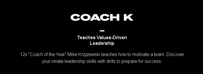 Coach K Teaches Values-Driven Leadership