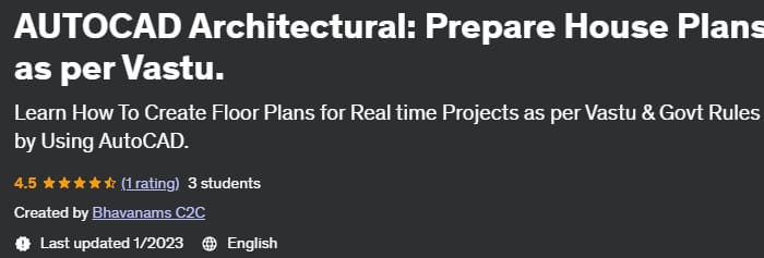 AUTOCAD Architectural_ Prepare House Plans as per Vastu.