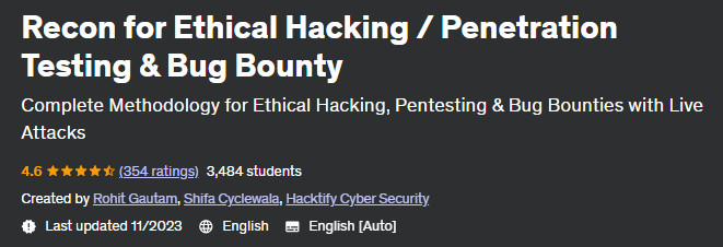 Recon for Ethical Hacking / Penetration Testing & Bug Bounty