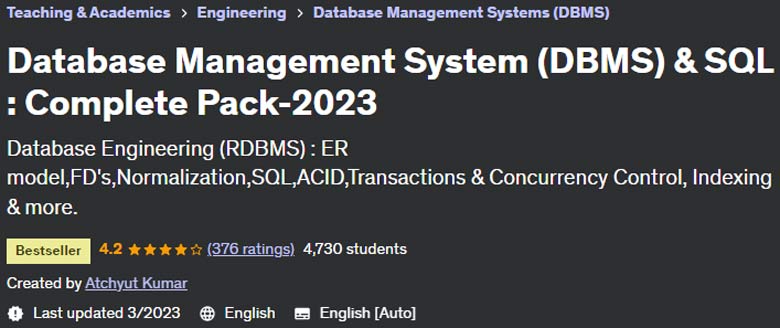 Database Management System (DBMS) & SQL: Complete Pack-2023