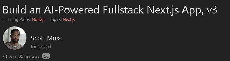 Build an AI-Powered Fullstack Next.js App, v3