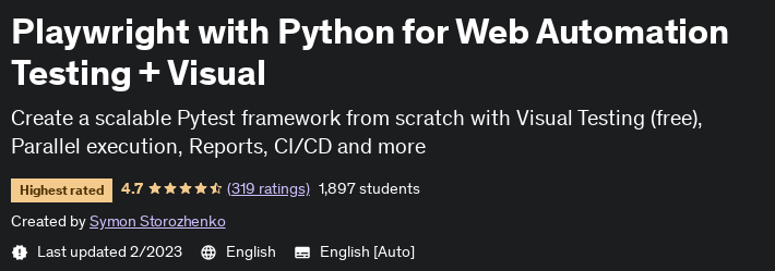 Playwright with Python for Web Automation Testing + Visual