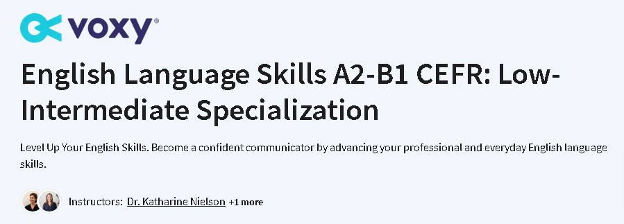 English Language Skills A2-B1 CEFR_ Low-Intermediate Specialization