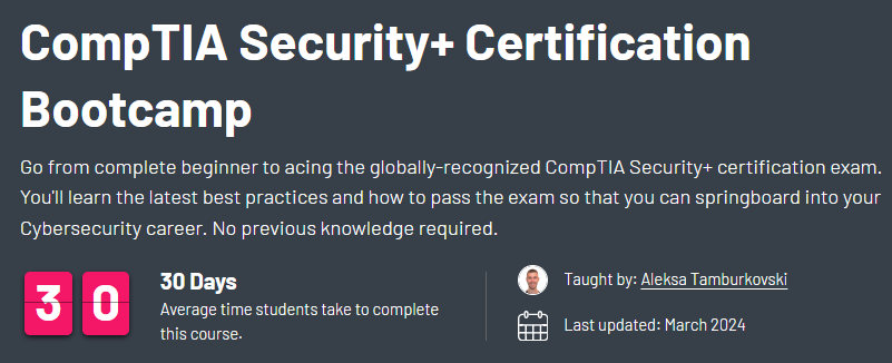 CompTIA Security+ Certification Bootcamp 