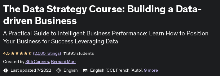 The Data Strategy Course: Building a Data-driven Business