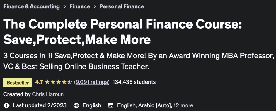 The Complete Personal Finance Course: Save, Protect, Make More