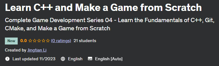 Learn C++ and Make a Game from Scratch