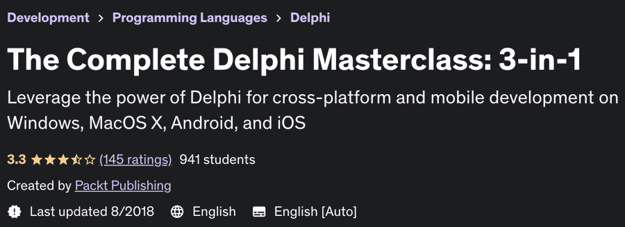 The Complete Delphi Masterclass: 3-in-1