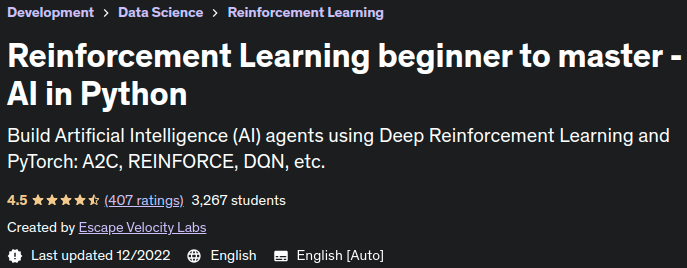 Reinforcement Learning beginner to master - AI in Python