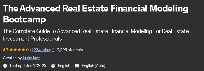 The Advanced Real Estate Financial Modeling Bootcamp