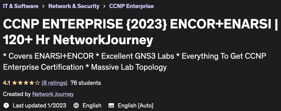 CCNP ENTERPRISE {2023} ENCOR+ENARSI |  120+ Hr NetworkJourney