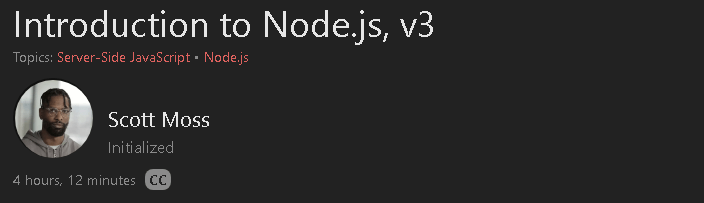 Introduction to Node.js, v3