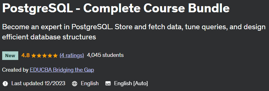 PostgreSQL - Complete Course Bundle