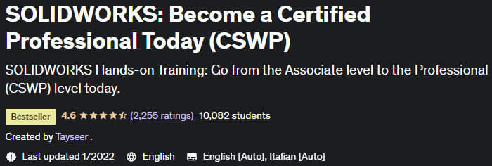 SOLIDWORKS: Become a Certified Professional Today (CSWP)