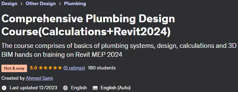 Comprehensive Plumbing Design Course (Calculations + Revit 2024)