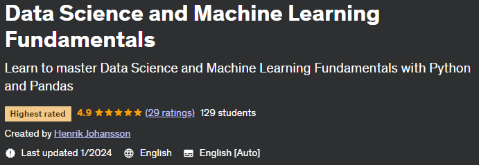 Data Science and Machine Learning Fundamentals
