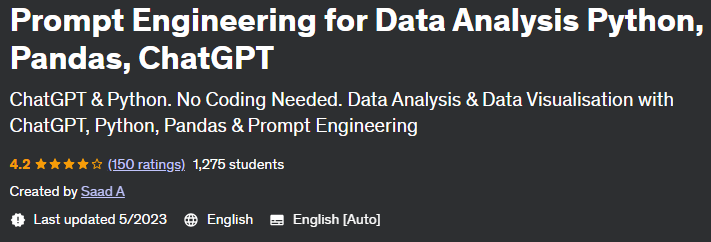 Prompt Engineering for Data Analysis Python, Pandas, ChatGPT