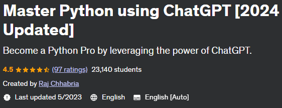 Master Python using ChatGPT (2024 Updated)