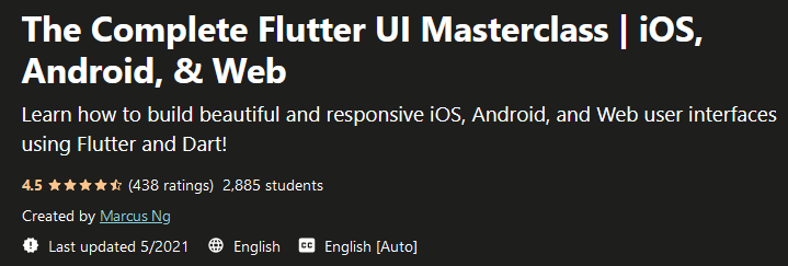 The Complete Flutter UI Masterclass |  iOS, Android, & Web