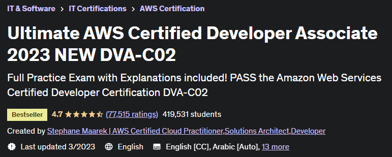 Ultimate AWS Certified Developer Associate 2023 New Dva-C02