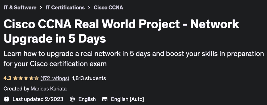 Cisco CCNA Real World Project - Network Upgrade in 5 Days