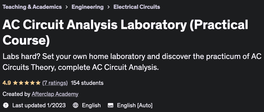 AC Circuit Analysis Laboratory (Practical Course)