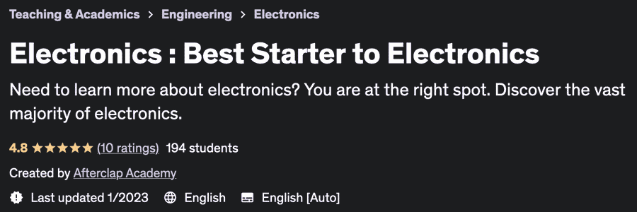 Electronics: Best Starter to Electronics