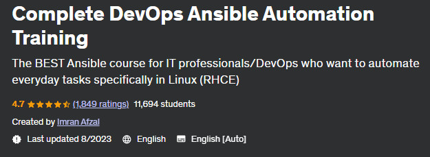 Complete DevOps Ansible Automation Training