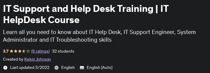 IT Support and Help Desk Training  IT Help Desk Course