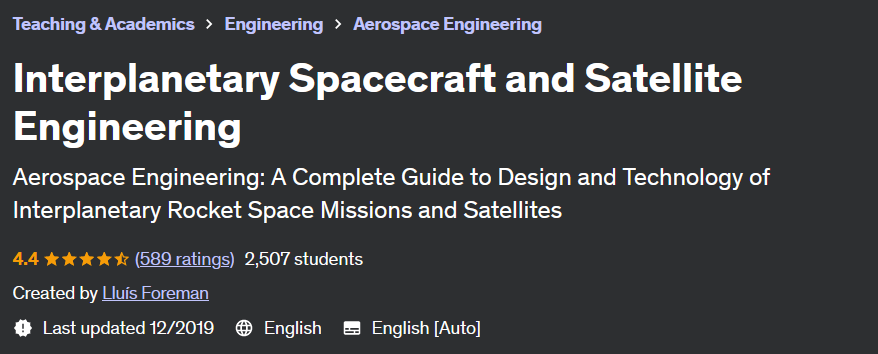 Interplanetary Spacecraft and Satellite Engineering