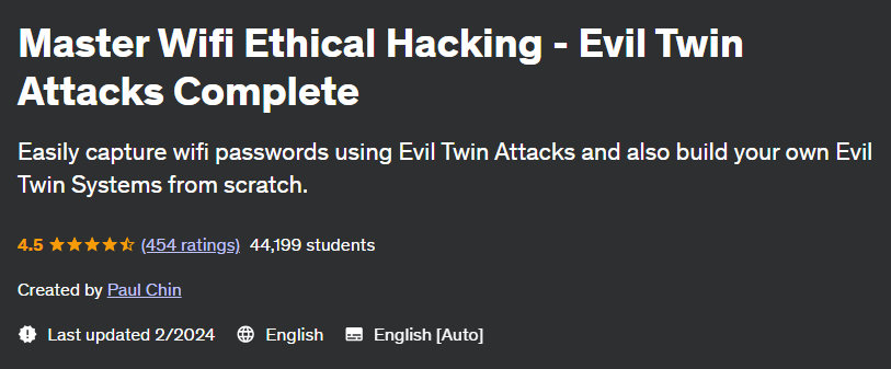 Master Wifi Ethical Hacking - Evil Twin Attacks Complete