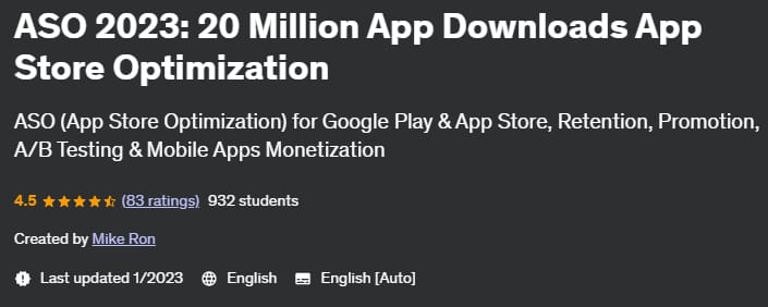 ASO 2023_ 20 Million App Downloads App Store Optimization