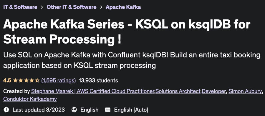 Apache Kafka Series - KSQL on ksqlDB for Stream Processing!