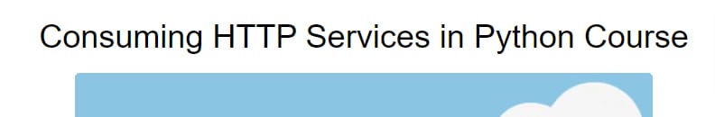 Consuming HTTP Services in Python