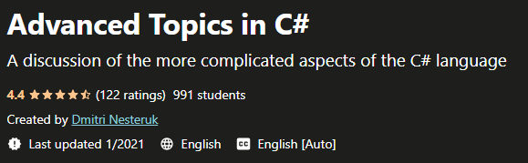 Advanced Topics in C#