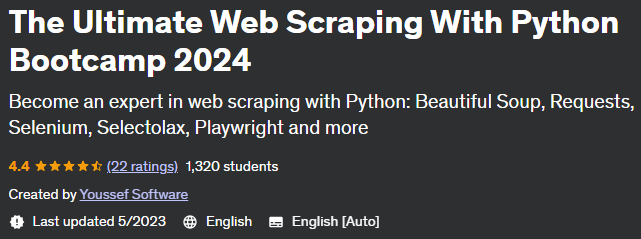 The Ultimate Web Scraping With Python Bootcamp 2024