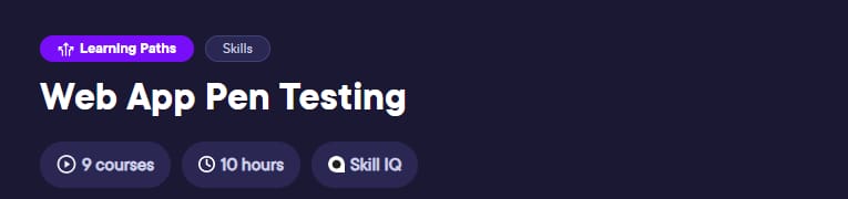 Learning Path - Web App Pen Testing