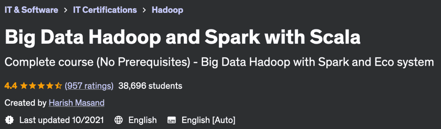 Big Data Hadoop and Spark with Scala