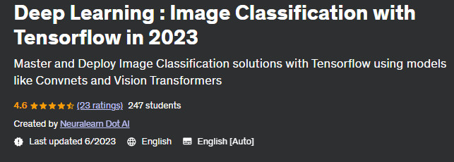 Deep Learning: Image Classification with Tensorflow in 2023