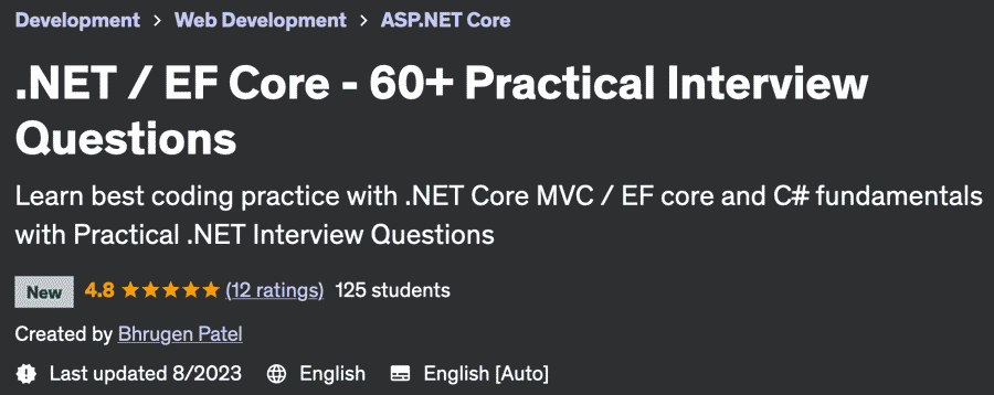 .NET / EF Core - 60+ Practical Interview Questions