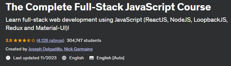 The Complete Full-Stack JavaScript Course 