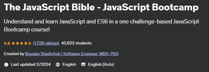 The JavaScript Bible - JavaScript Bootcamp