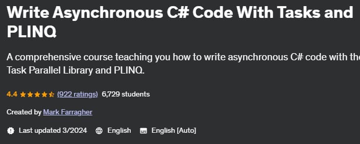 Write Asynchronous C_ Code With Tasks and PLINQ