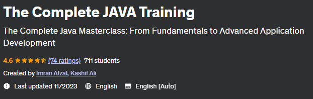 The Complete JAVA Training