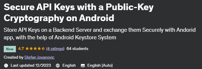 Secure API Keys with a Public-Key Cryptography on Android