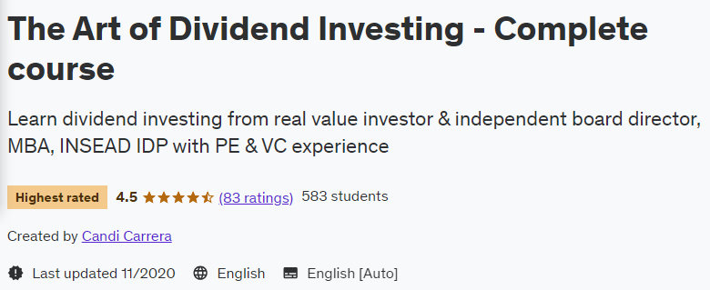 The Art of Dividend Investing - Complete course