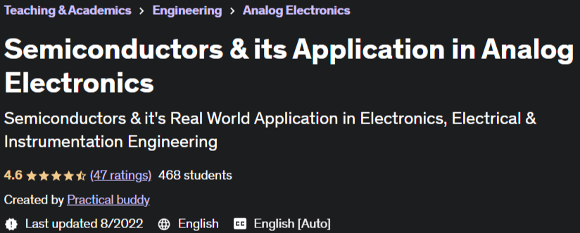 Semiconductors & its Application in Analog Electronics