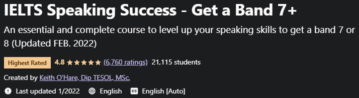 IELTS Speaking Success - Get a Band 7+