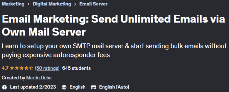 Email Marketing: Send Unlimited Emails via Own Mail Server