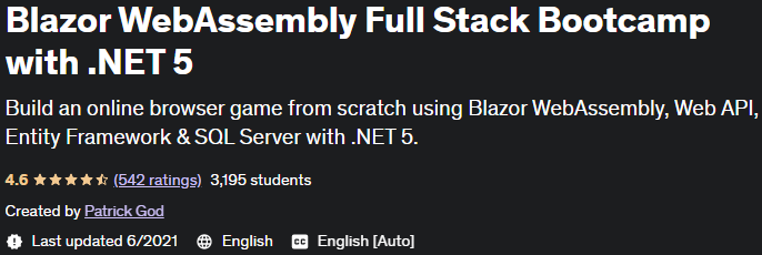 Blazor WebAssembly Full Stack Bootcamp with .NET 5
